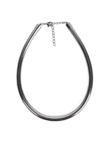 Чокер-жгут металлический серебро - фото 1 - Miraton