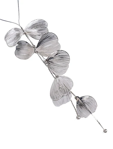 Кольє з підвіскою квіти в сріблі(PJ-88) - фото 2 - Miraton