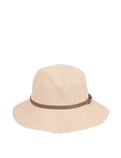 Шляпа из соломы молочная - фото 1 - Miraton