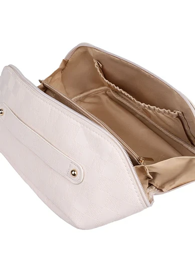 Косметичка з екошкіри біла(AB-1) - фото 3 - Miraton