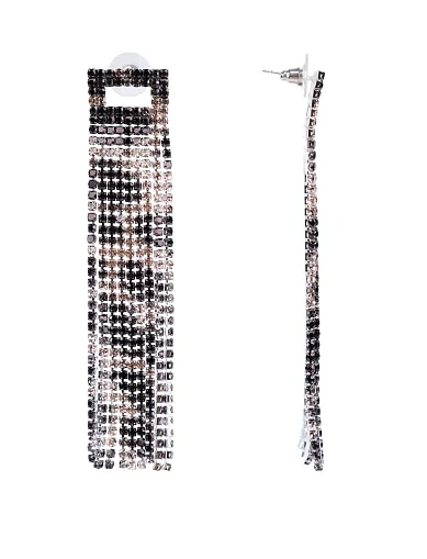 Сережки підвіски з кристалами(TP-5) - фото 1 - Miraton