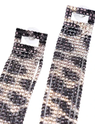 Сережки підвіски з кристалами(TP-5) - фото 2 - Miraton