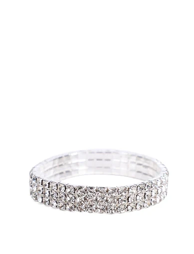 Жіночий браслет з кристалами в сріблі - фото 1 - Miraton