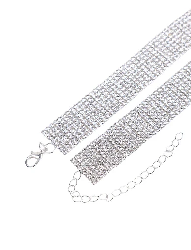 Чокер из страз в серебре - фото 2 - Miraton