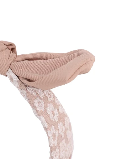 Широкий обуч тканинний бежевий з принтом з імітацією пов'язки(AF-12) - фото 3 - Miraton