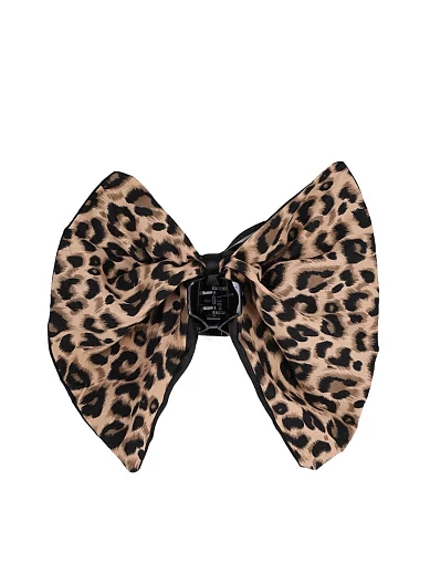 Заколка автомат для волосся з бантом з леопардовим принтом(YK-1 ВЛ25) - фото 1 - Miraton