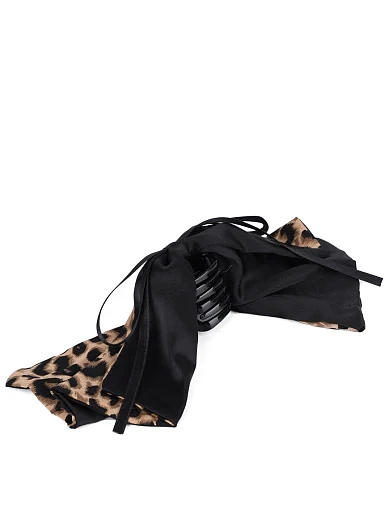 Заколка автомат для волосся з бантом з леопардовим принтом(YK-1 ВЛ25) - фото 2 - Miraton