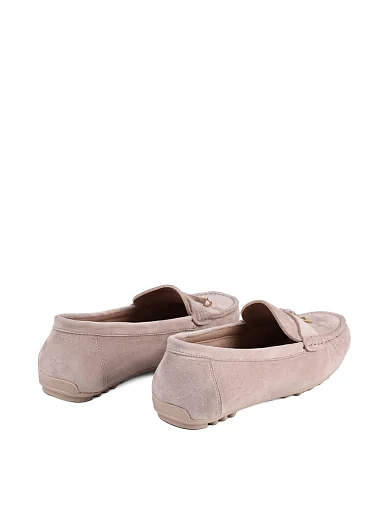 Женские мокасины Attizzare велюровые бежевые - фото 4 - Miraton