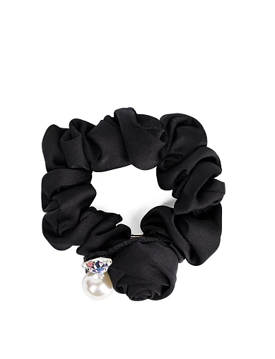 Резинка для волосся з намистинами чорна(BS-11) - фото 2 - Miraton