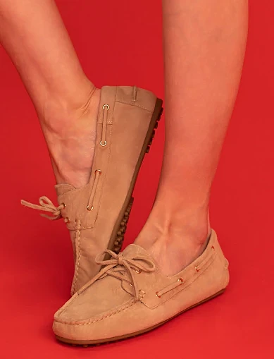 Женские мокасины Attizzare велюровые коричневые - фото 2 - Miraton