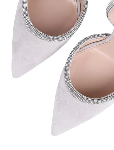 Женские туфли MIRATON велюровые серые - фото 5 - Miraton