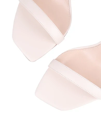 Жіночі босоніжки MiaMay шкіряні рисового кольору (ML705-11-8 SS25) - фото 5 - Miraton