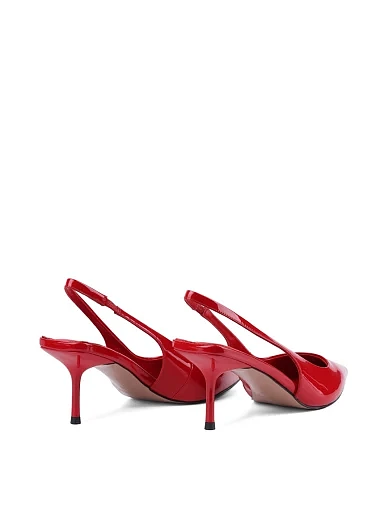 Женские туфли слингбеки MIRATON лаковые красные - фото 4 - Miraton
