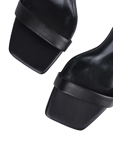 Женские босоножки MIRATON кожаные черные - фото 5 - Miraton