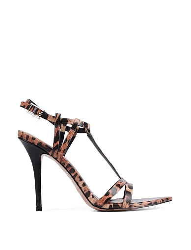 Женские босоножки MIRATON кожаные леопардовые - фото 2 - Miraton