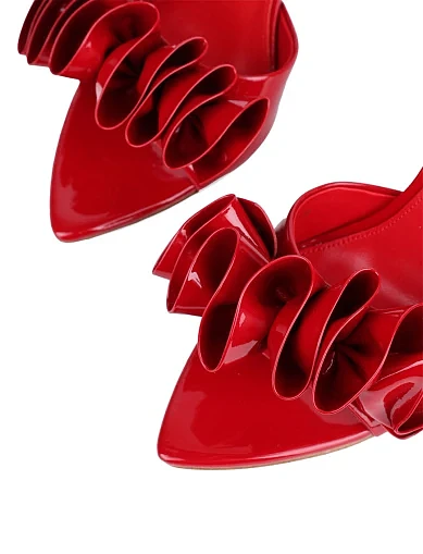 Жіночі сабо MIRATON лакові червоні (ML933-3-5) - фото 6 - Miraton