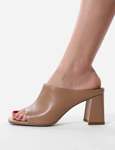 Жіночі сабо Attizzare шкіряні бежеві (ML935-1-8) - фото 1 - Miraton