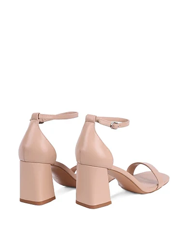 Женские босоножки Attizzare кожаные бежевые - фото 4 - Miraton