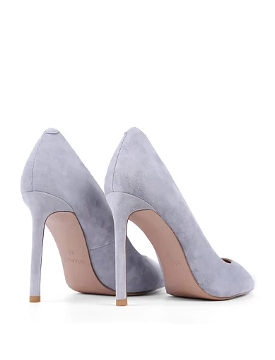 Женские туфли лодочки Mia May велюровые голубые - фото 4 - Miraton