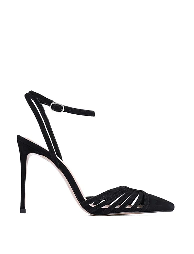 Женские туфли слингбеки MiaMay велюровые черные - фото 1 - Miraton