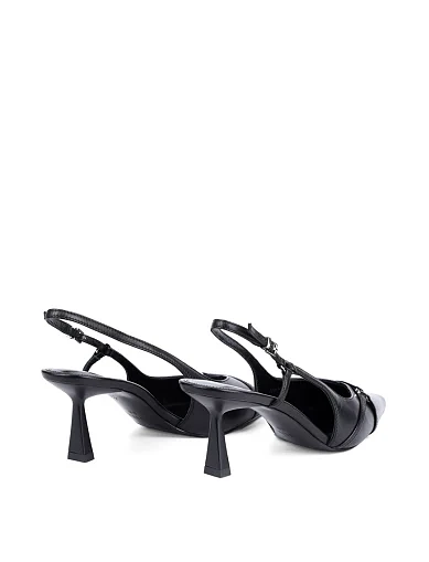 Жіночі туфлі слінгбеки MIRATON шкіряні чорні (P766-1-1) - фото 4 - Miraton