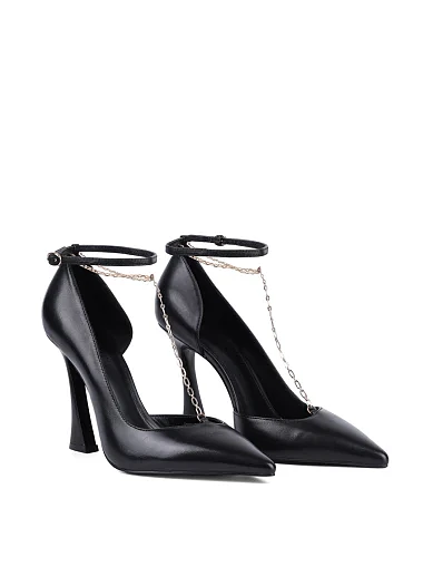 Женские туфли MIRATON кожаные черные - фото 3 - Miraton