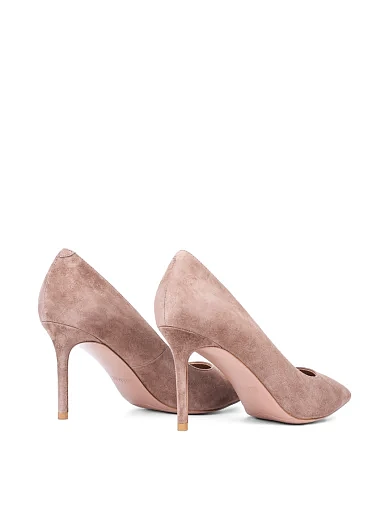 Жіночі туфлі човники Mia May велюрові бежеві (MP885-1-8) - фото 4 - Miraton