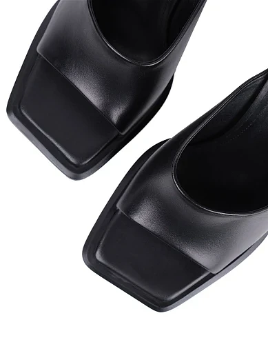 Жіночі сабо MIRATON шкіряні чорні (G625-1 SS25) - фото 5 - Miraton