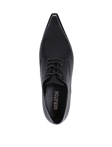 Жіночі туфлі MIRATON шкіряні чорні (G910-8) - фото 2 - Miraton