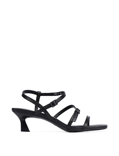 Жіночі босоніжки MIRATON шкіряні чорні (G922-1) - фото 2 - Miraton