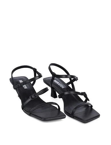 Жіночі босоніжки MIRATON шкіряні чорні (G922-1) - фото 4 - Miraton