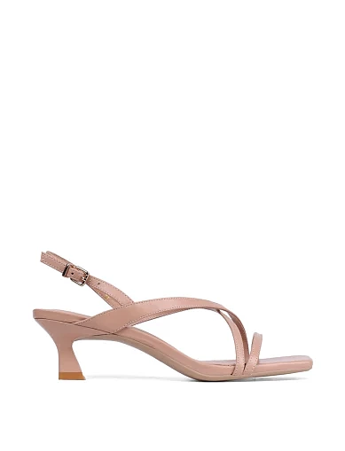 Женские босоножки MIRATON кожаные бежевые - фото 2 - Miraton