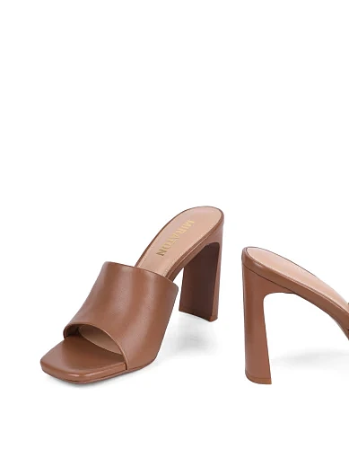 Жіночі сабо MIRATON шкіряні бежеві (G936-2) - фото 2 - Miraton