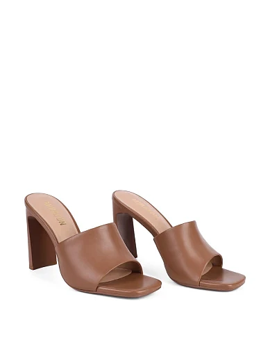 Жіночі сабо MIRATON шкіряні бежеві (G936-2) - фото 3 - Miraton