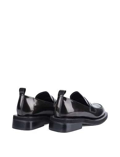 Женские туфли лоферы MIRATON кожаные черные - фото 4 - Miraton