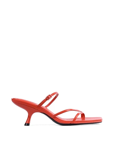 Женские сабо MIRATON кожаные оранжевые - фото 2 - Miraton