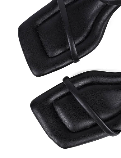 Женские босоножки MIRATON кожаные черные - фото 5 - Miraton