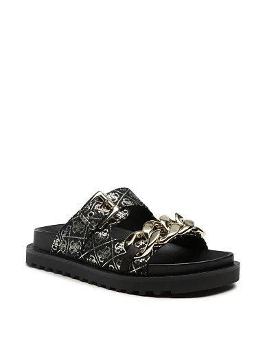 Женские сандалии Guess из искусственной кожи черные - фото 2 - Miraton