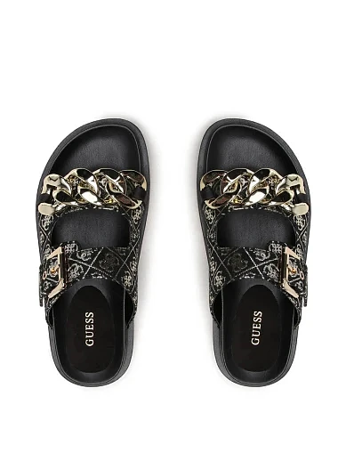 Женские сандалии Guess из искусственной кожи черные - фото 5 - Miraton