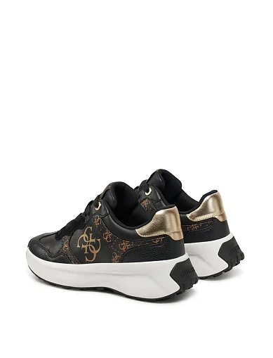 Женские кроссовки Guess из экокожи черные - фото 3 - Miraton