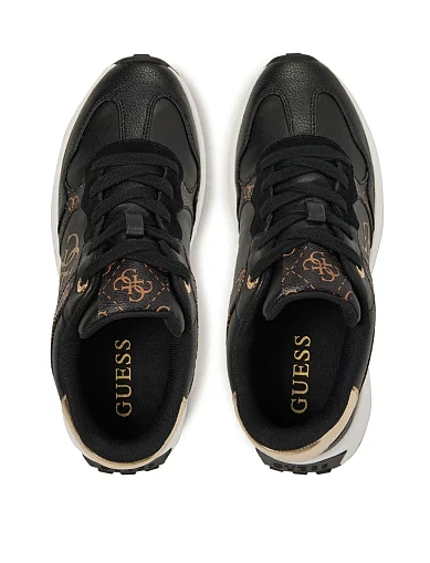 Женские кроссовки Guess из экокожи черные - фото 4 - Miraton