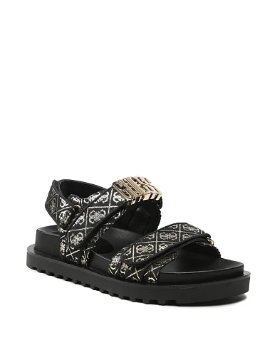 Женские сандалии Guess из экокожи черные - фото 3 - Miraton