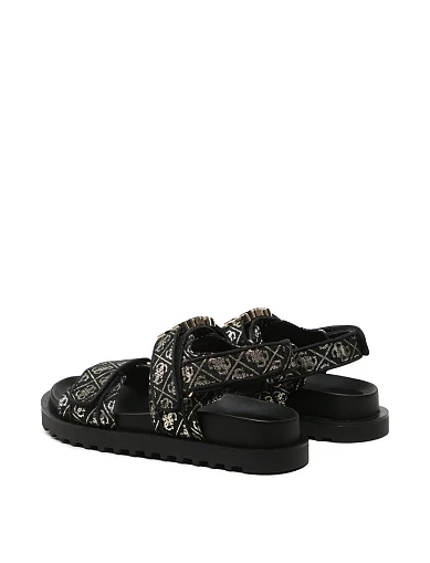Женские сандалии Guess из экокожи черные - фото 4 - Miraton