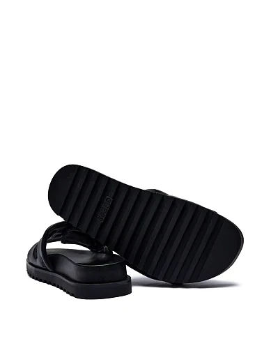 Женские шлепанцы Guess из экокожи черные - фото 5 - Miraton