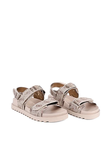 Женские сандалии Guess из экокожи бежевые - фото 3 - Miraton