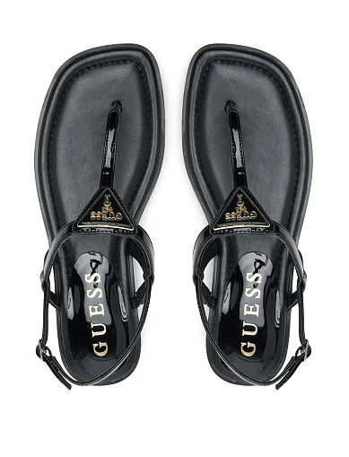 Женские сандалии Guess из экокожи черные - фото 4 - Miraton