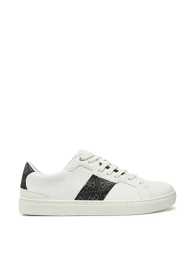 Чоловічі кеди Guess з екошкіри білі - фото 1 - Miraton