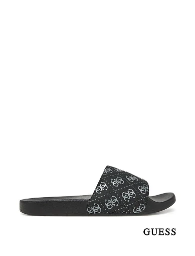 Чоловічі шльопанці Guess гумові чорні чоловічі - фото 1 - Miraton