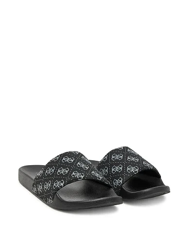 Чоловічі шльопанці Guess гумові чорні чоловічі - фото 2 - Miraton