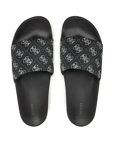 Чоловічі шльопанці Guess гумові чорні чоловічі - фото 4 - Miraton